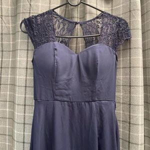 Navy Lace Maxi Dress